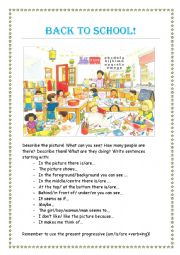 English Worksheet: Back to school!