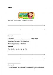 English Worksheet: Days of The Week