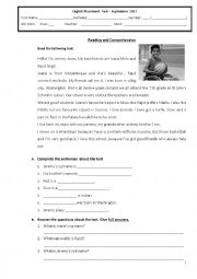 English Worksheet: placement test