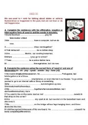 English Worksheet: Used to - Activities