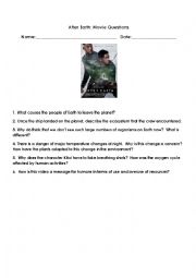 English Worksheet: After Earth Movie Activity