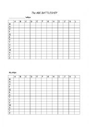 English Worksheet: ABC battleship