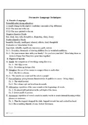 English Worksheet: Persuasive Techniques