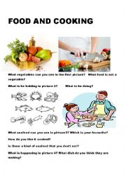 English Worksheet: Food and Cooking