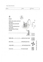 English Worksheet: English Song Do it! 