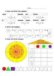 English Worksheet: Numbers 