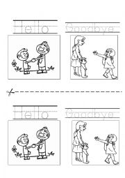English Worksheet: TRACE greeting and farewell 
