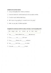 English Worksheet: First Conditional