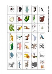 English Worksheet: ANIMALS REVIEW. PART 1