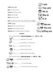 English Worksheet: Verb to be activity ing.pt