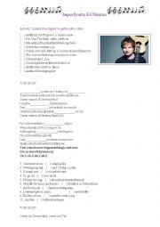 English Worksheet: Song activity: Shape of you, by Ed Sheeran