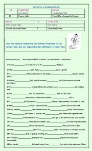 English Worksheet: second conditional