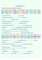 Simple past verb Test #2