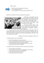 English Worksheet: Political cartoons