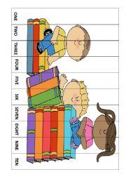 English Worksheet: NUMBER PUZZLE