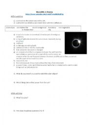 English Worksheet: Solar eclipse activities