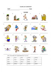 vocabulary worksheet