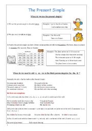 English Worksheet: Present Simple Explanations and Exercises