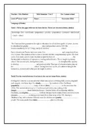 English Worksheet: mid term test2