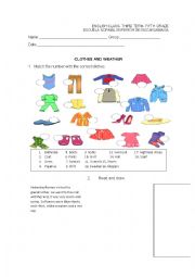 English Worksheet: clothes