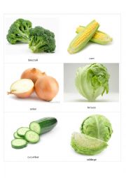 English Worksheet: vegetables