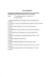 English Worksheet: Falce Friend