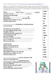 English Worksheet: Song 