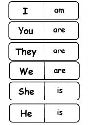 English Worksheet: to be puzzle