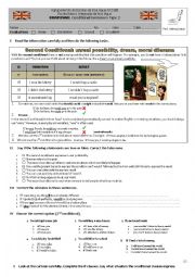 English Worksheet: Conditional type 2