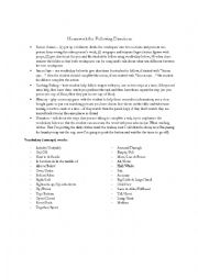 English Worksheet: Homework Ideas for Following Directions