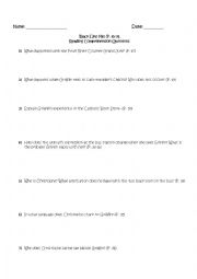 English Worksheet: Black Like Me Reading Comprehension - P. 45-76
