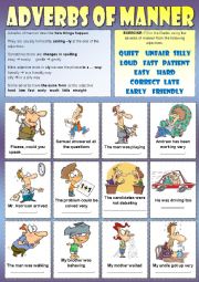 English Worksheet: Adverbs of manner