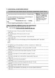 English Worksheet: Reported wth  if clause