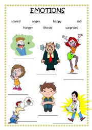 English Worksheet: emotions