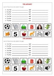 English Worksheet: Alphabet