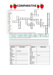 English Worksheet: OPPOSITE AND COMPARATIVE