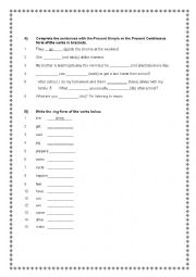 English Worksheet: PRESENT SIMPLE VS. PRESENT CONTINUOUS