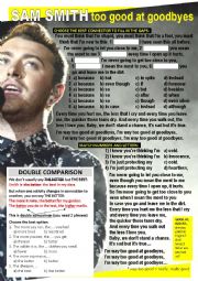 English Worksheet: Sam Smith - Too good at goodbyes