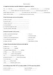 English Worksheet: Revision Simple Present - To Be - Prepositions of time, etc