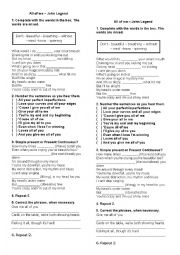 English Worksheet: Present Simple vs Present Continuous