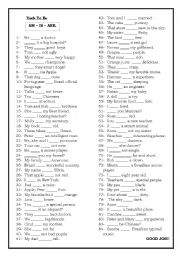 English Worksheet: Verb To Be 