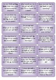 English Worksheet: conversation cards do and cut phrasal verbs