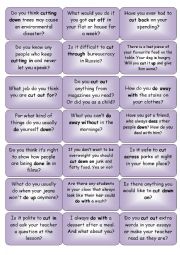 conversation cards do and cut phrasal verbs