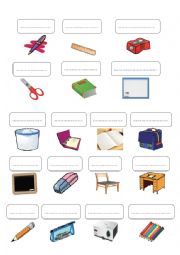 English Worksheet: Scool things