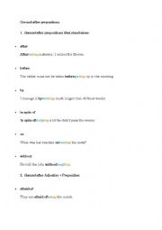 English Worksheet: Gerund Prepositions List