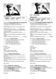 English Worksheet: Sorry song 