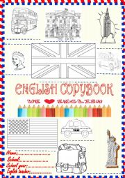 Copybook cover new , complete and colour