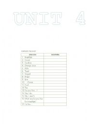 English Worksheet: FOOD - BREAKFAST