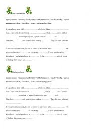 English Worksheet: Leprechauns legend