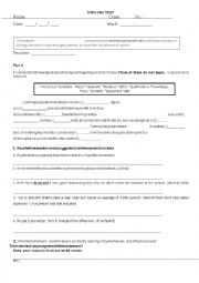 English Worksheet: Test_Coffice_Work